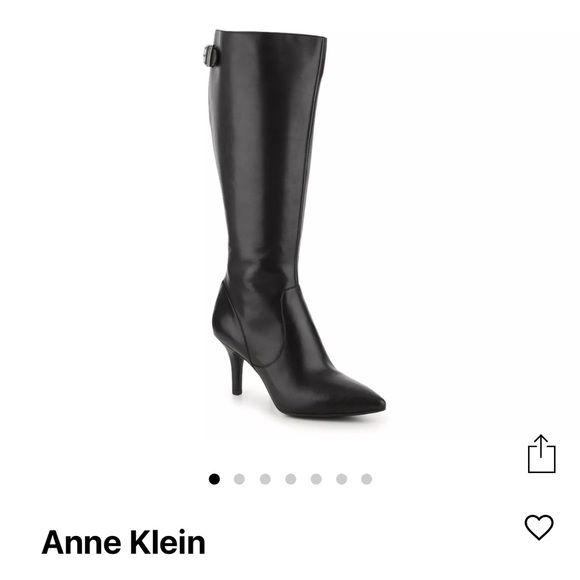 Brand new in box Anne Klein Fliss Black Heeled Boots size 6 - Picture 5 of 8